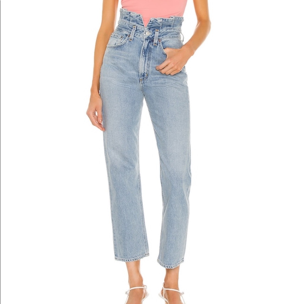 NWT AGOLDE Lettuce Waistband Jean